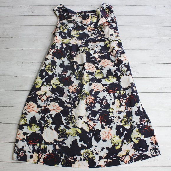 Gap Womens Maternity Dress Size M Sleeveless Floral Sash Midi - Picture 1 of 7